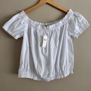 Sunday In Brooklyn Anthropologie White Off The Shoulder Short Sleeve Blouse New